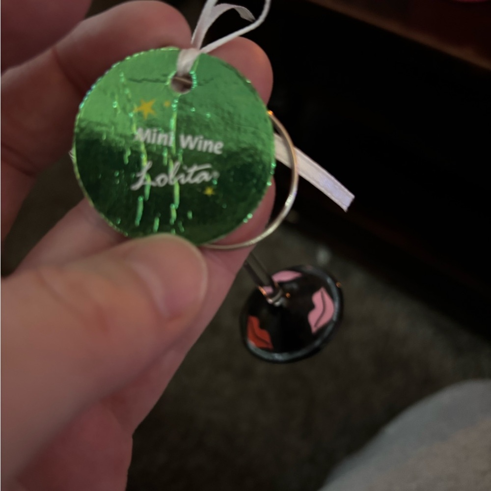 Lolita Green & Red Face Mini Glass Ornament - Picture 4 of 5